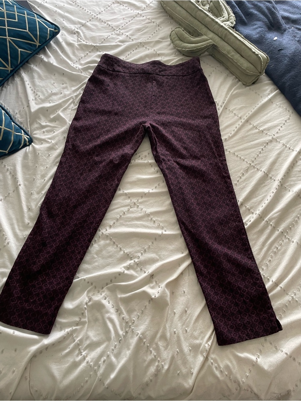 Counterparts Plum Patterned Straight Leg Pants
